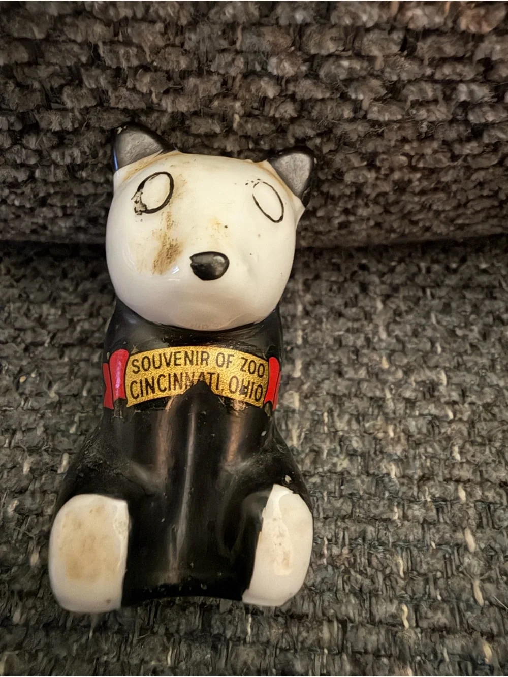 Black and White Ceramic Panda salt and pepper shakers